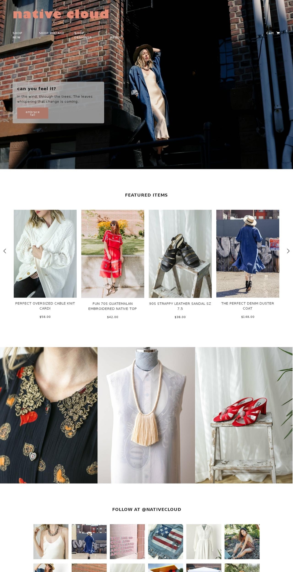 shopnativecloud.com shopify website screenshot