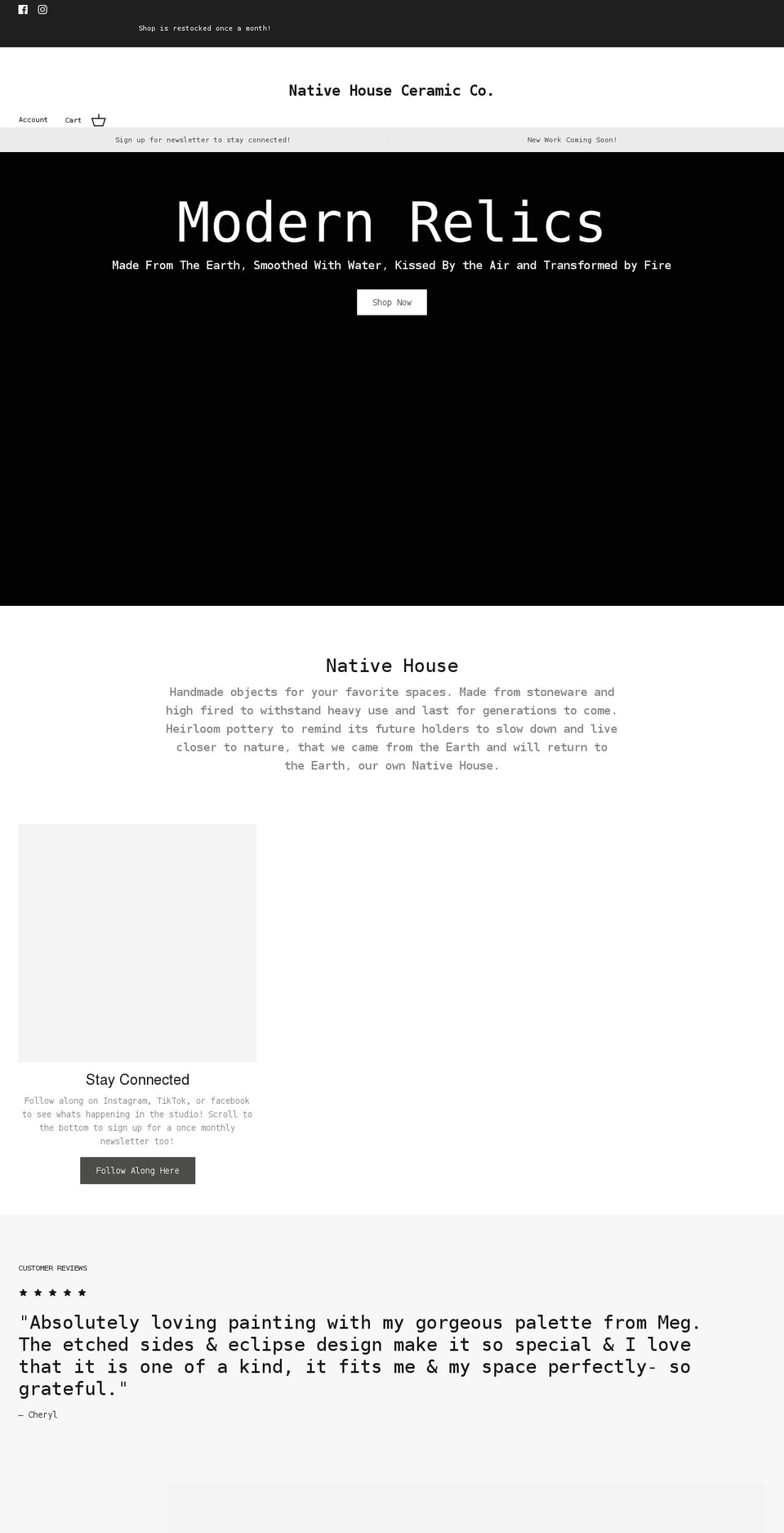 shopnativehouse.com — Shopify storefront screenshot