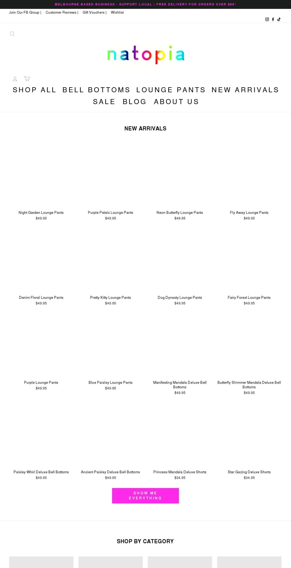 shopnatopia.com — Shopify storefront screenshot