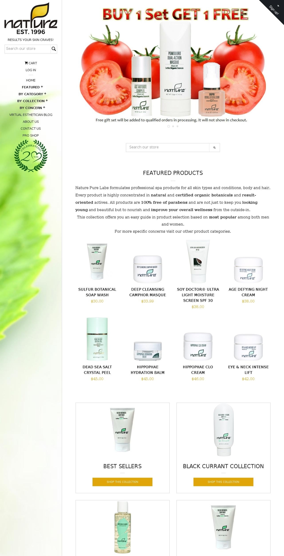 NatPure Shop White \u0026 Green Shopify theme site example shopnaturepure.com