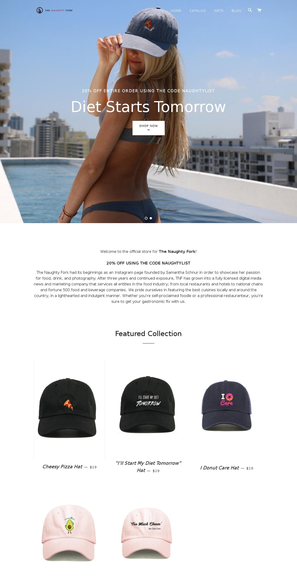 shopnaughtyfork.com — Shopify storefront screenshot
