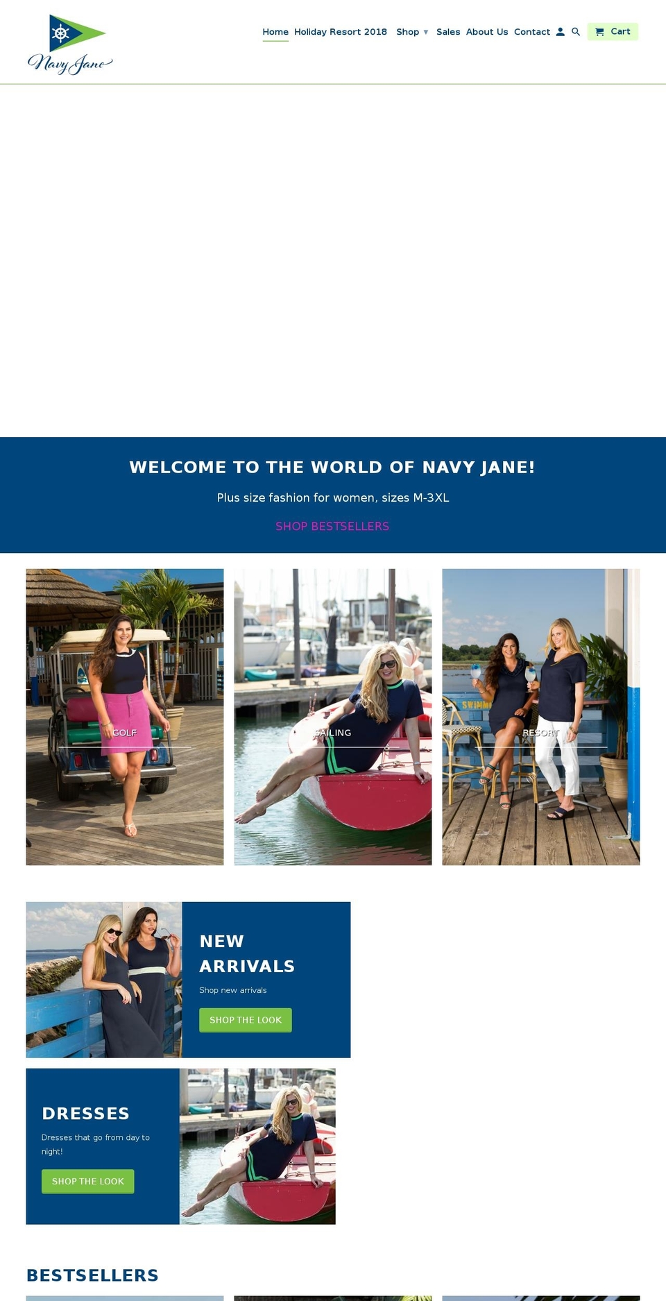 shopnavyjane.com shopify website screenshot