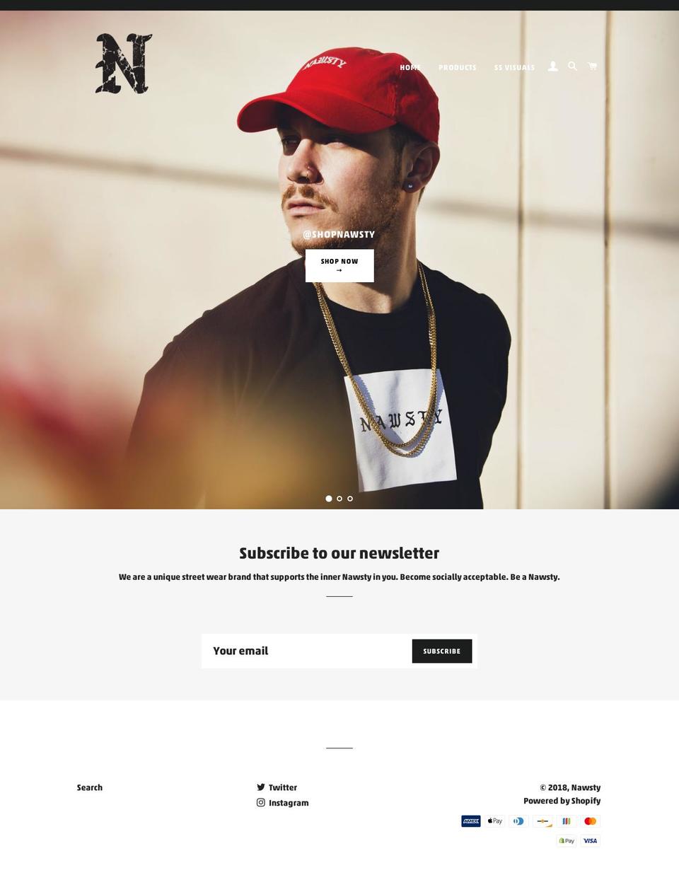shopnawsty.com shopify website screenshot