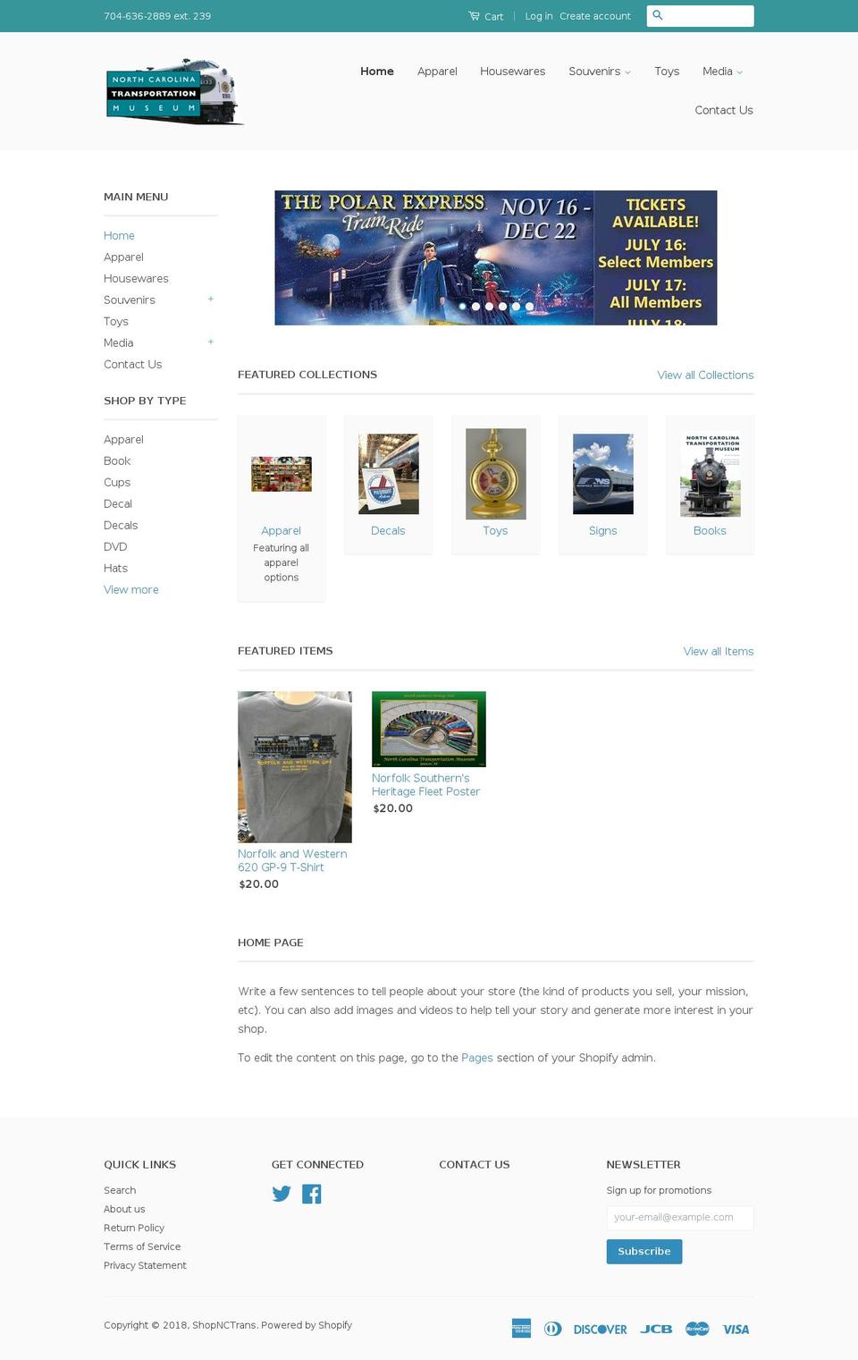 shopnctrans.com shopify website screenshot