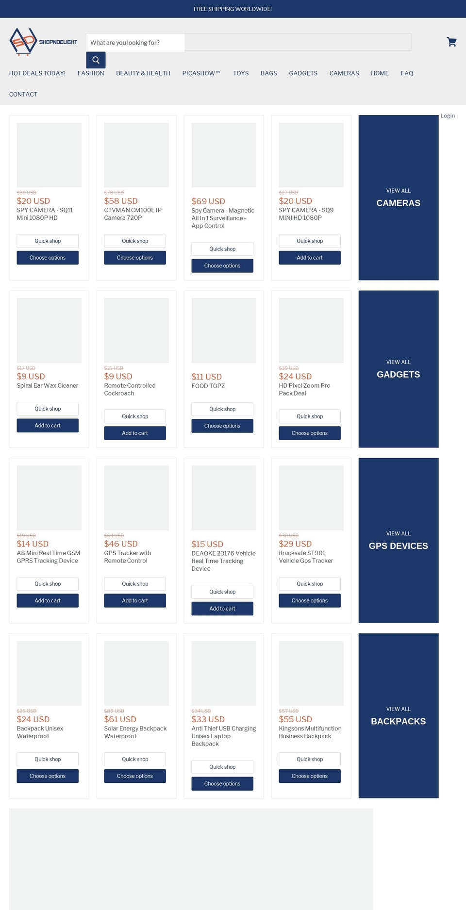 shopndelight.com — Shopify storefront screenshot