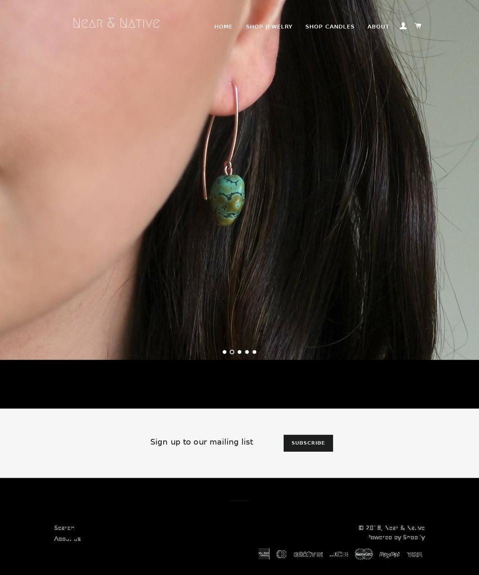 shopnearandnative.com shopify website screenshot