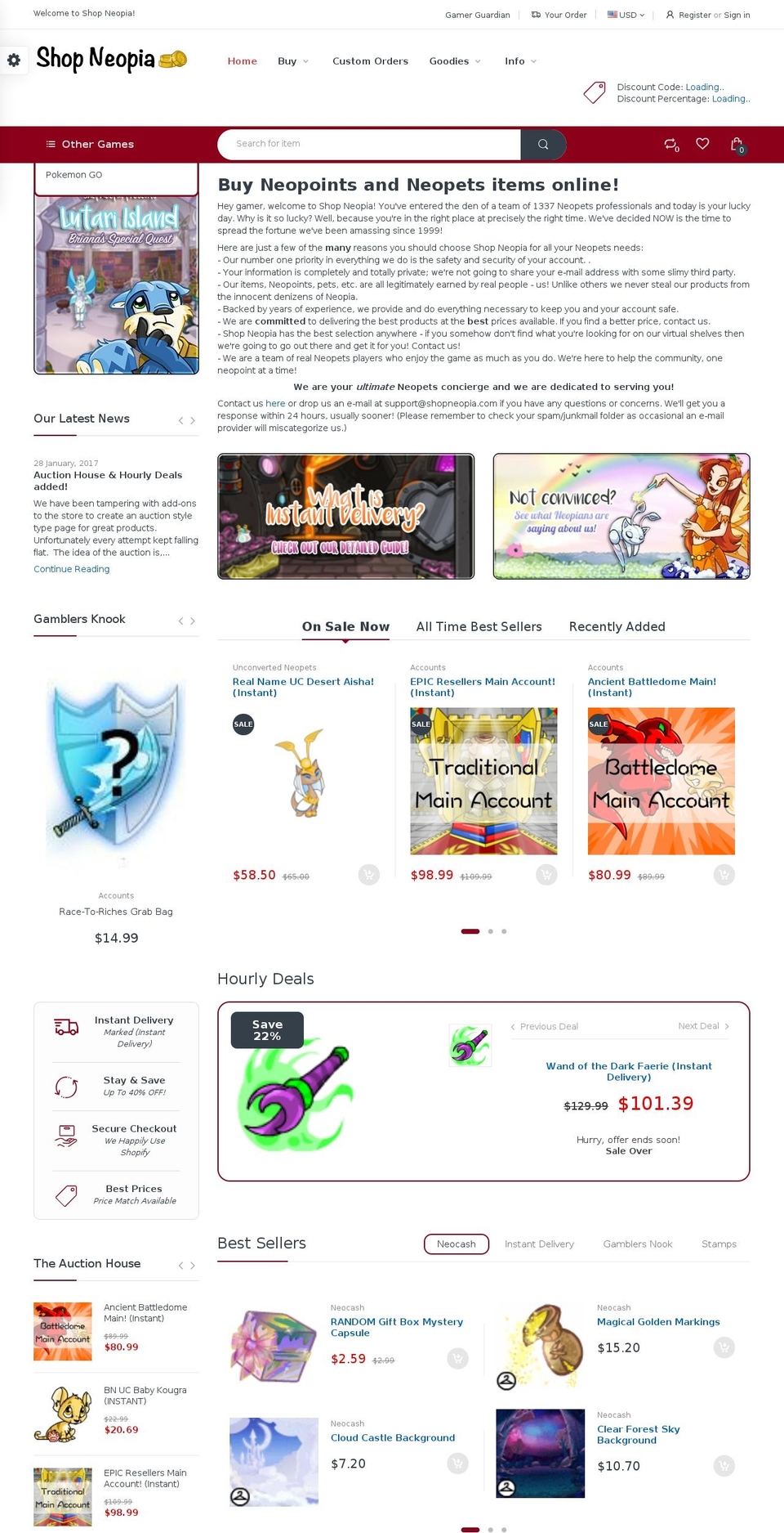 shopneopia.com shopify website screenshot