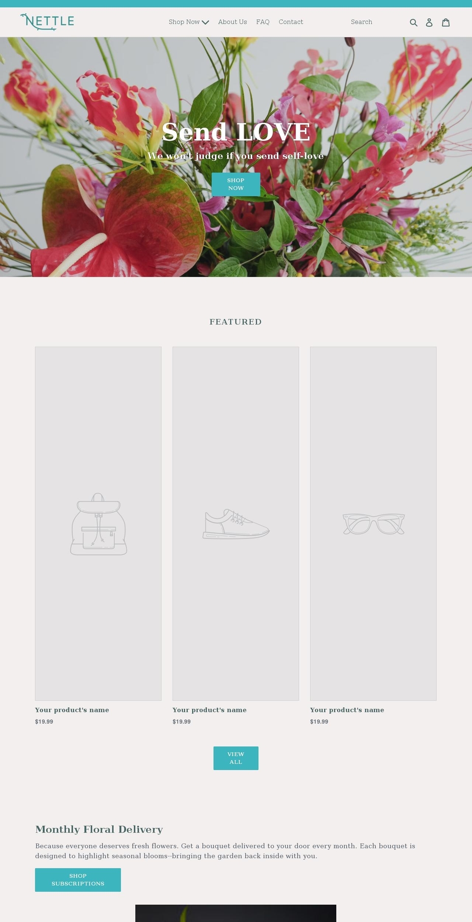 shopnettle.com — Shopify storefront screenshot
