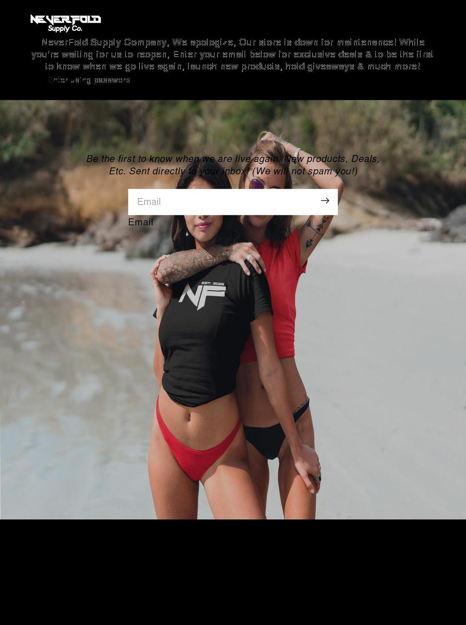 shopneverfold.net shopify website screenshot