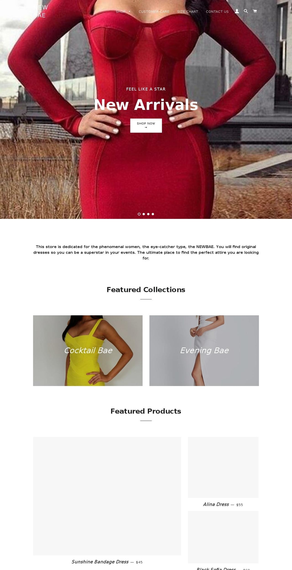 shopnewbae.com — Shopify storefront screenshot