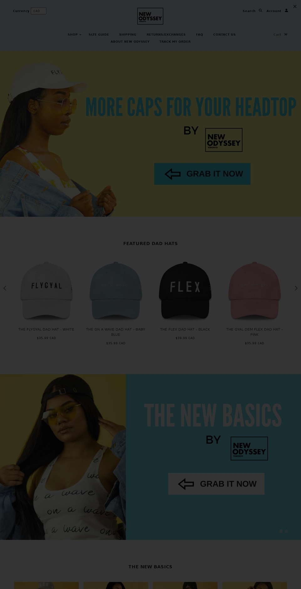 shopnewodyssey.com — Shopify storefront screenshot