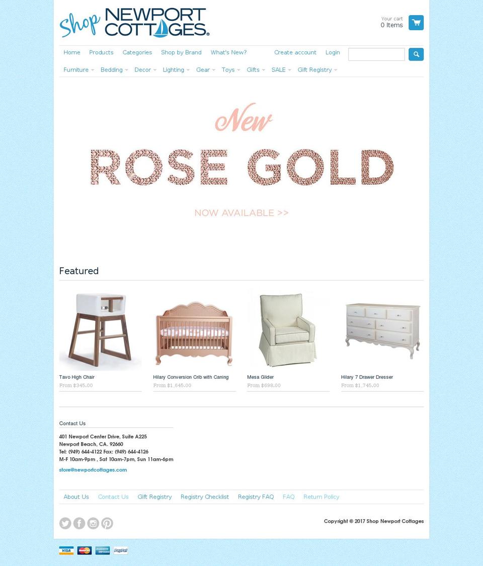 Newport-Cottages-Live Shopify theme site example shopnewportcottages.com