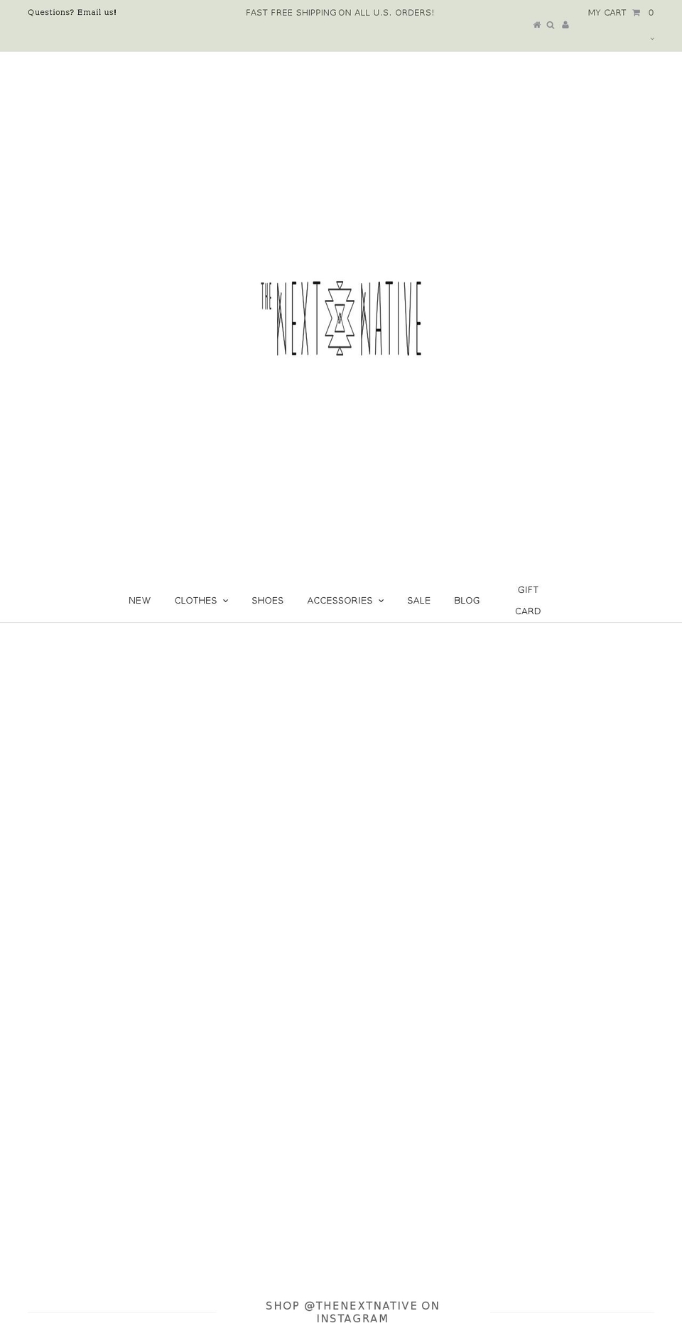 shopnextnative.com shopify website screenshot