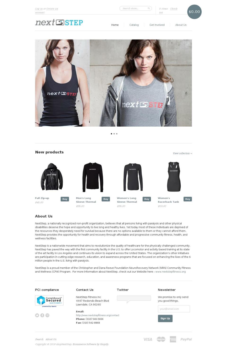 shopnextstep.org shopify website screenshot