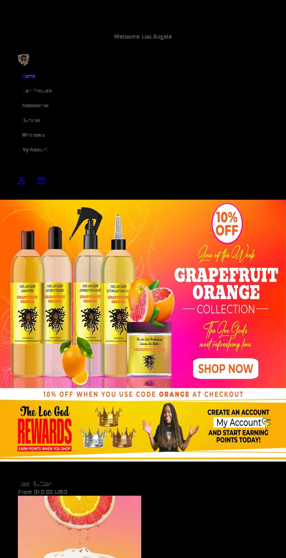 shopniathelocgod.com shopify website screenshot