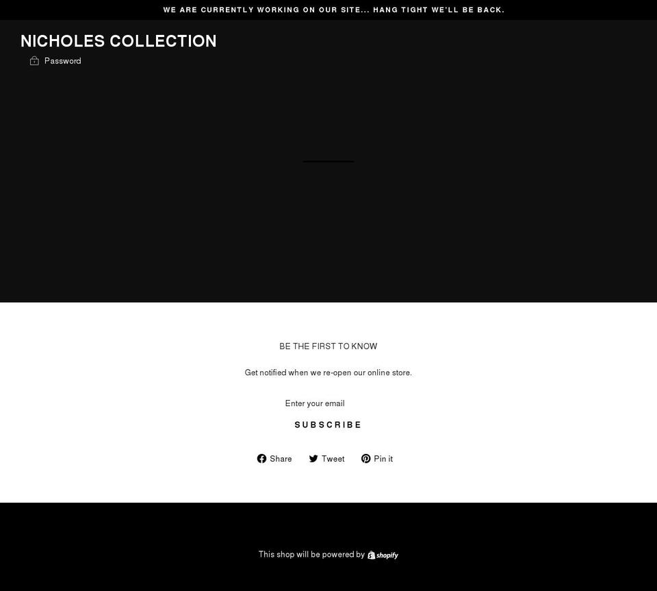 shopnicholescollection.com shopify website screenshot