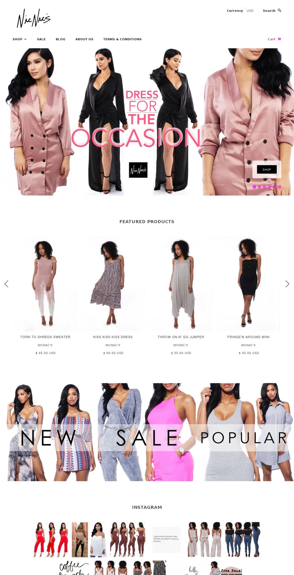 shopnicnacs.com shopify website screenshot