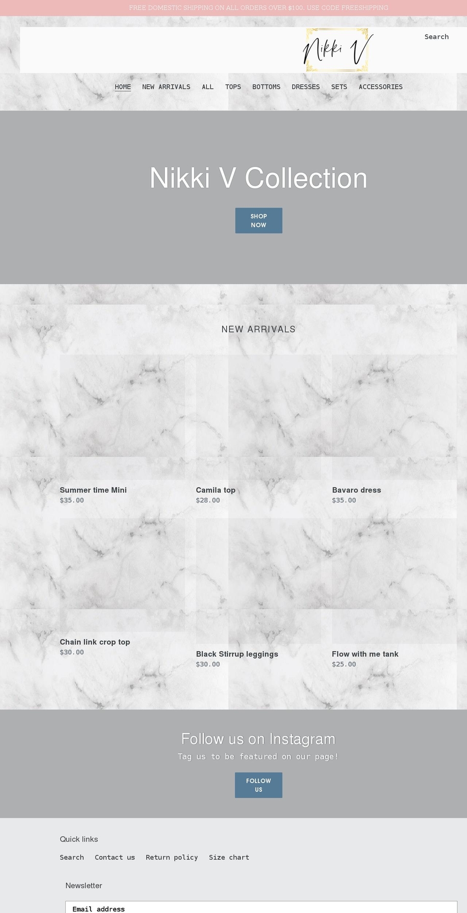 shopnikkiv.com shopify website screenshot