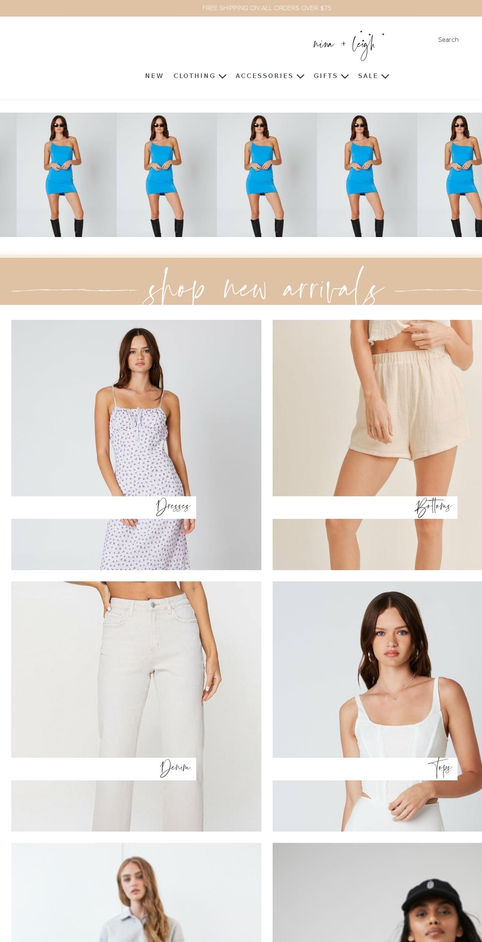 shopninaleigh.com shopify website screenshot