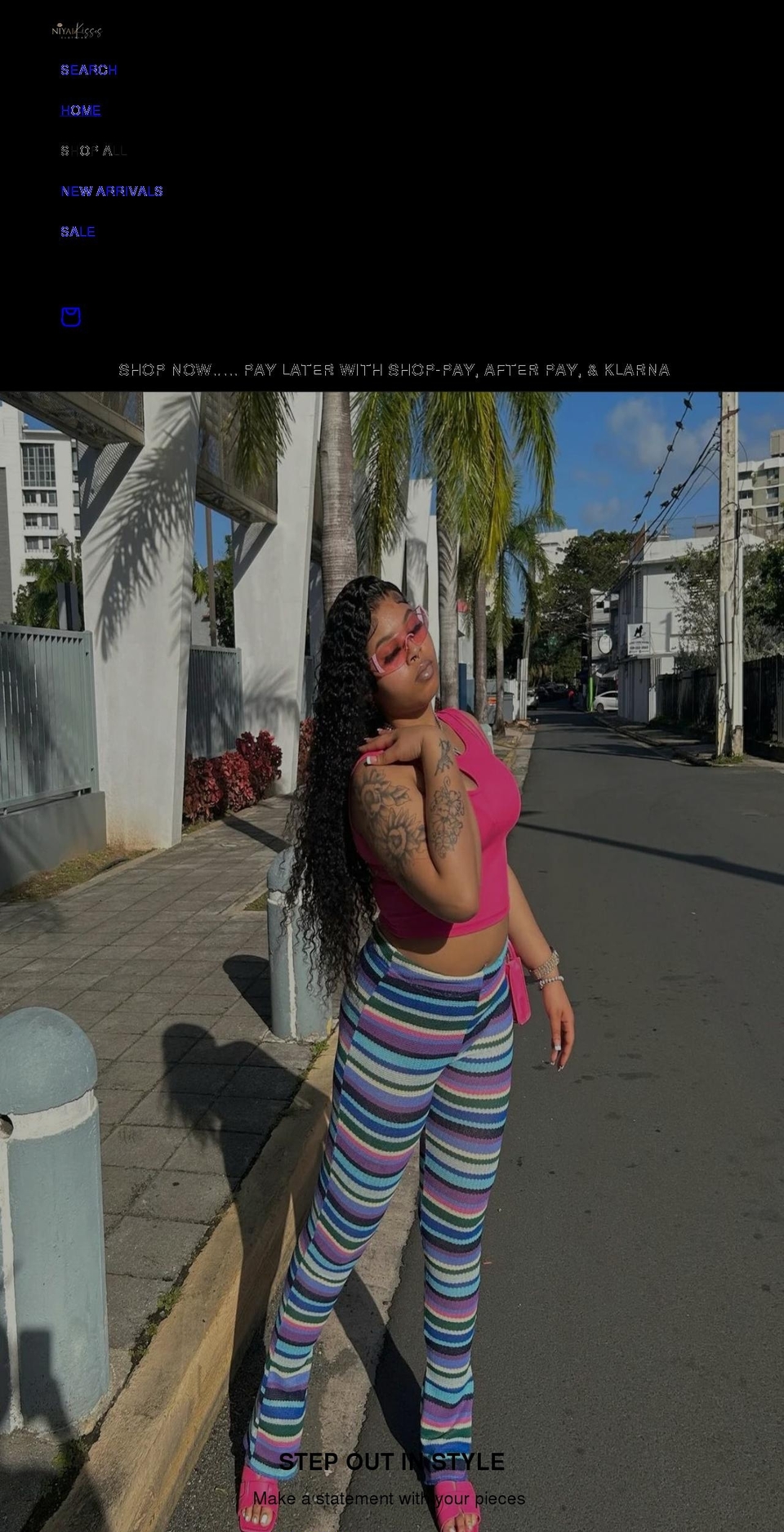shopniyahkisses.com shopify website screenshot