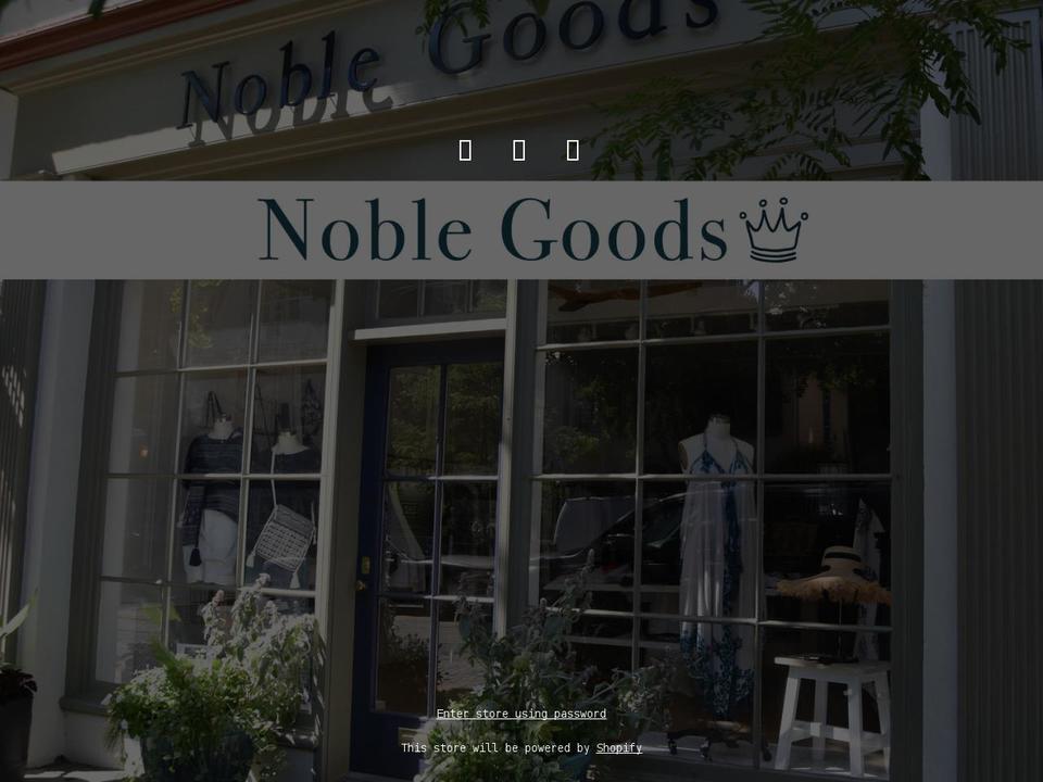 shopnoblegoods.com shopify website screenshot