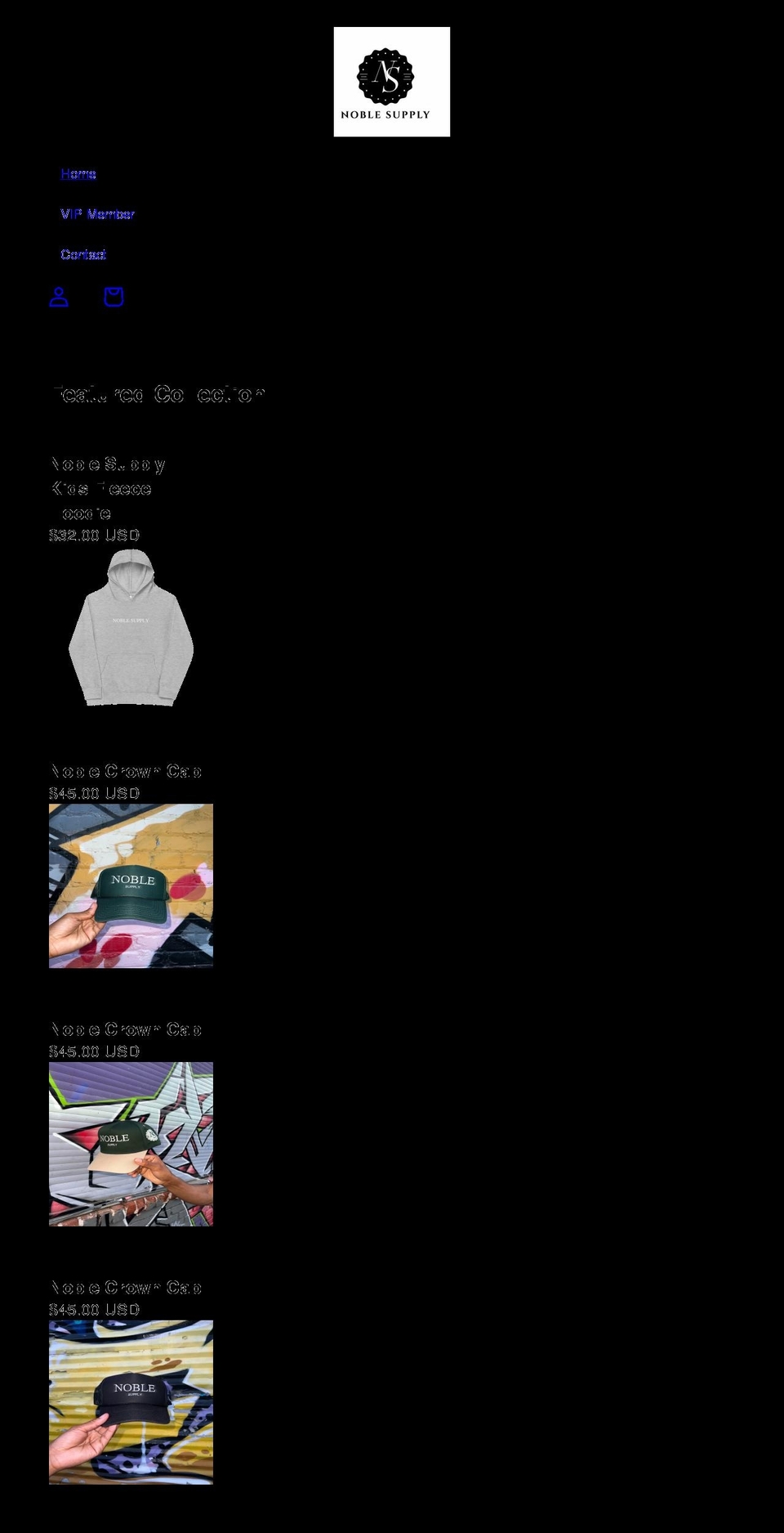 shopnoblesupply.com shopify website screenshot