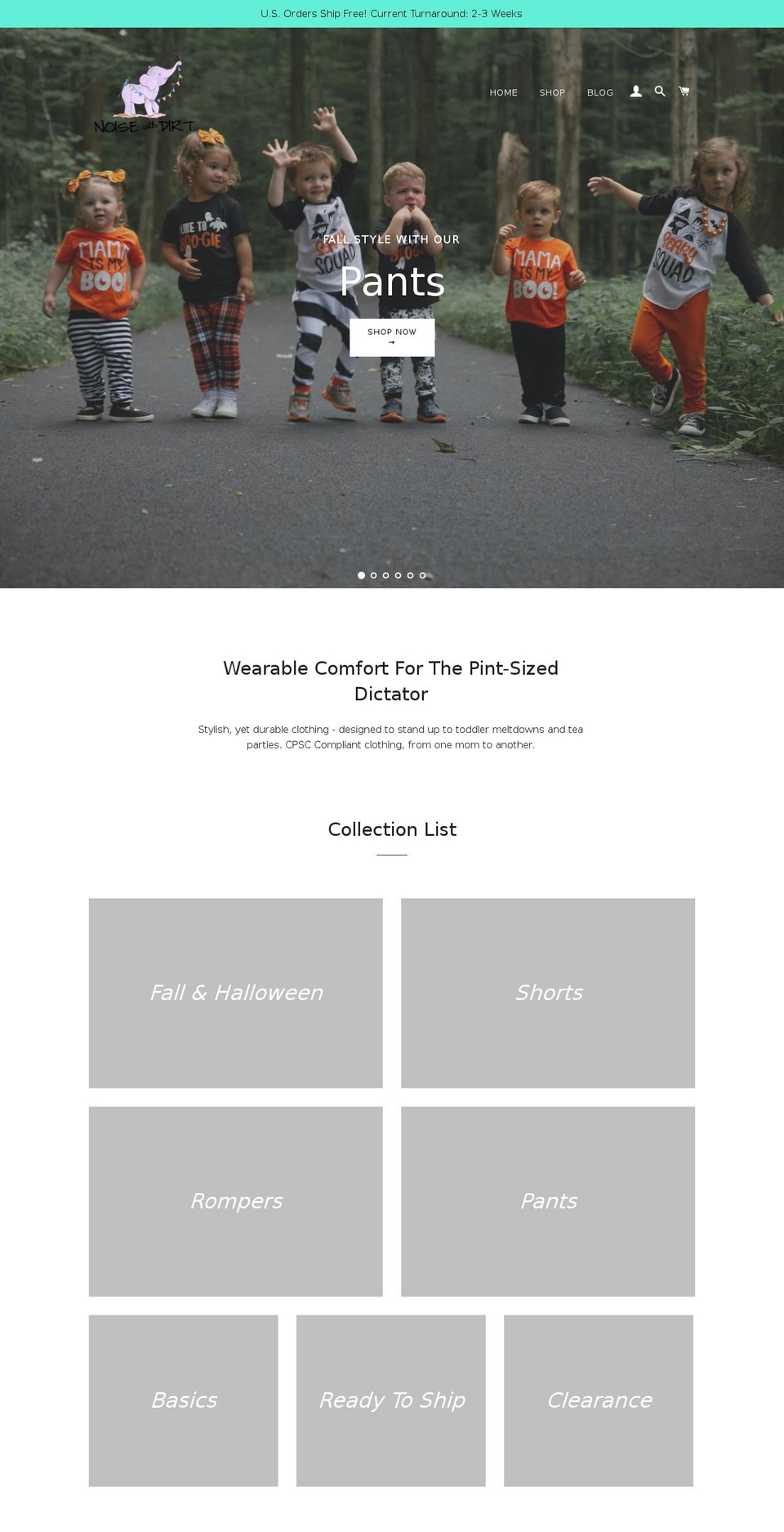 shopnoisewithdirt.com — Shopify storefront screenshot