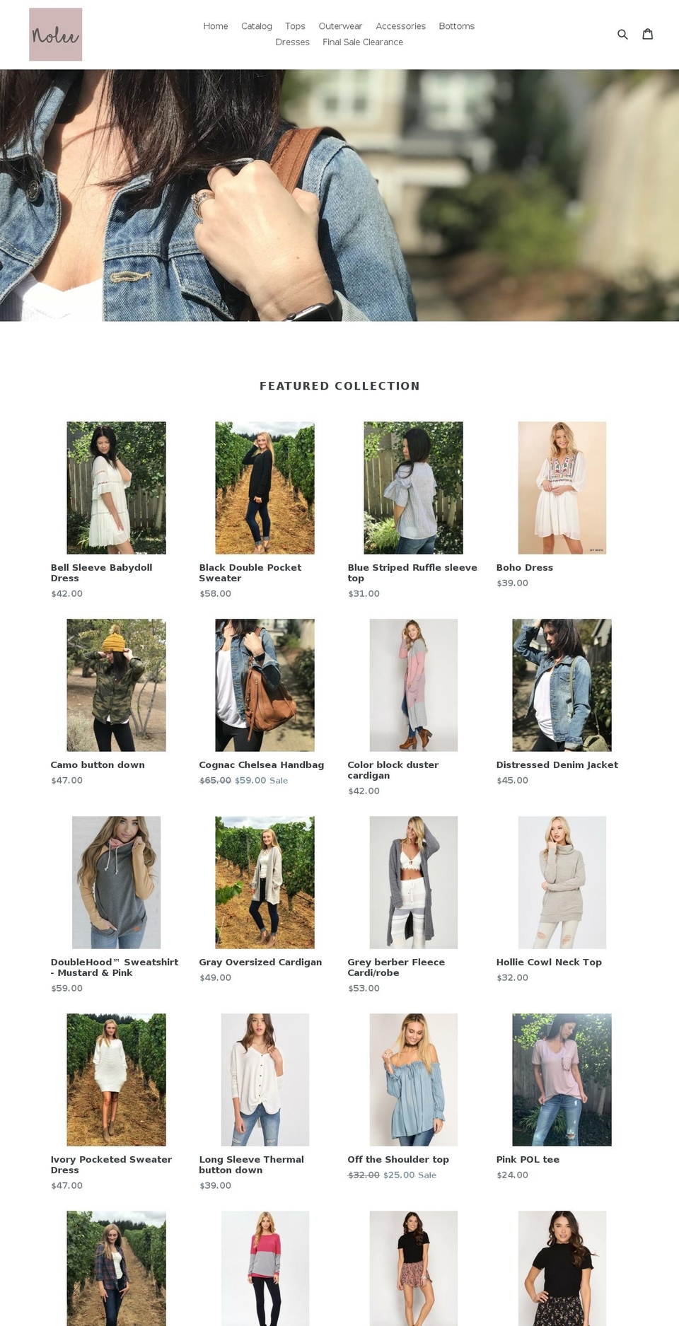 shopnolee.com — Shopify storefront screenshot