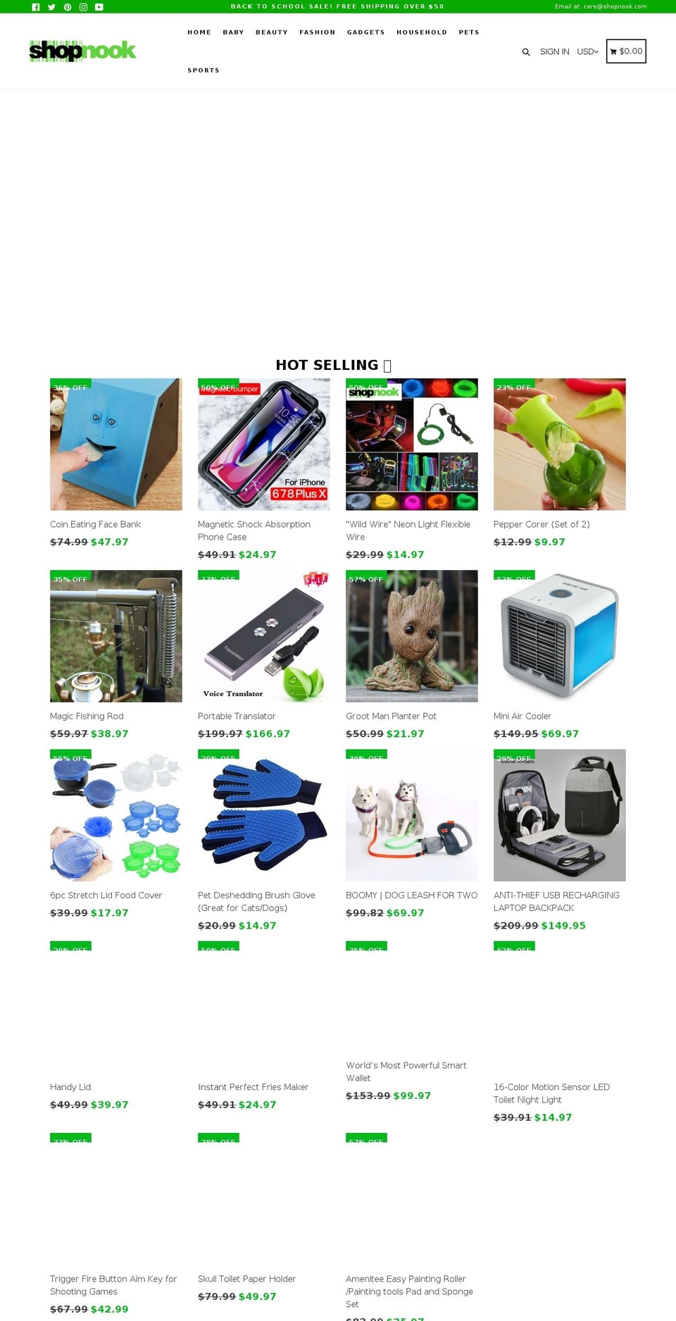 shopnook.com — Shopify storefront screenshot