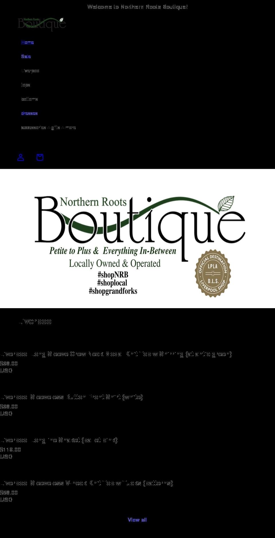 shopnorthernroots.com shopify website screenshot