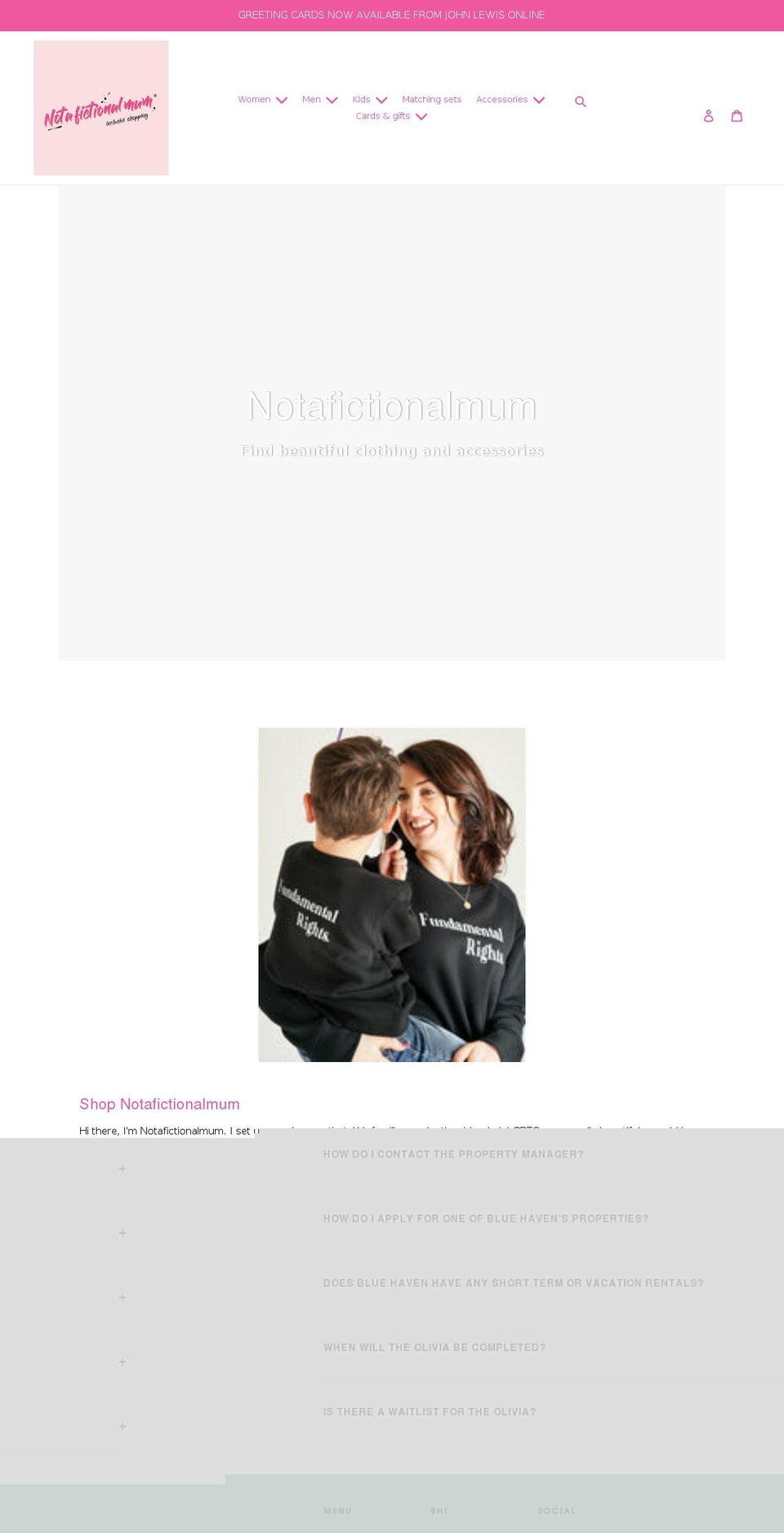 shopnotafictionalmum.com shopify website screenshot