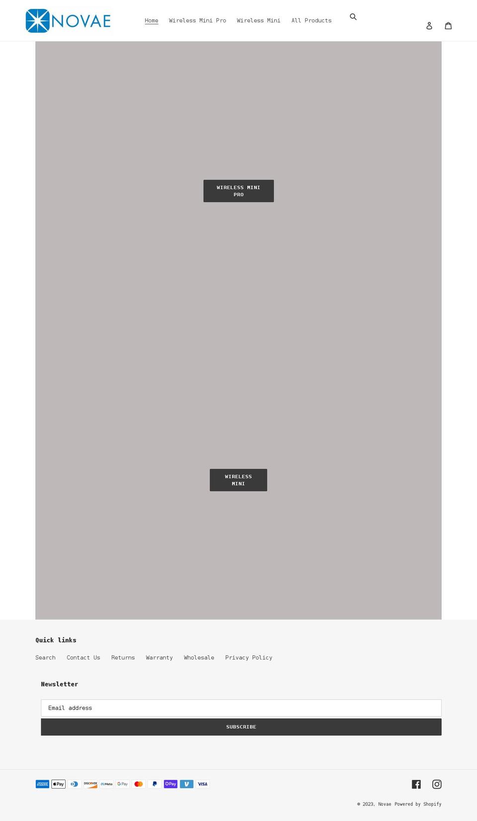 shopnovae.com shopify website screenshot