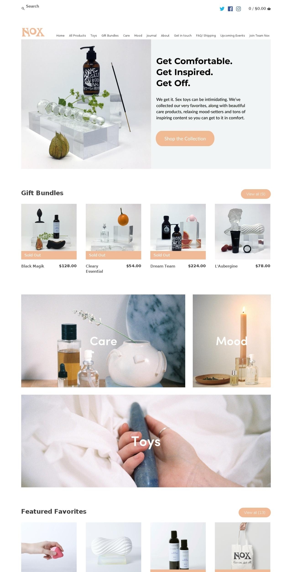 shopnox.com shopify website screenshot