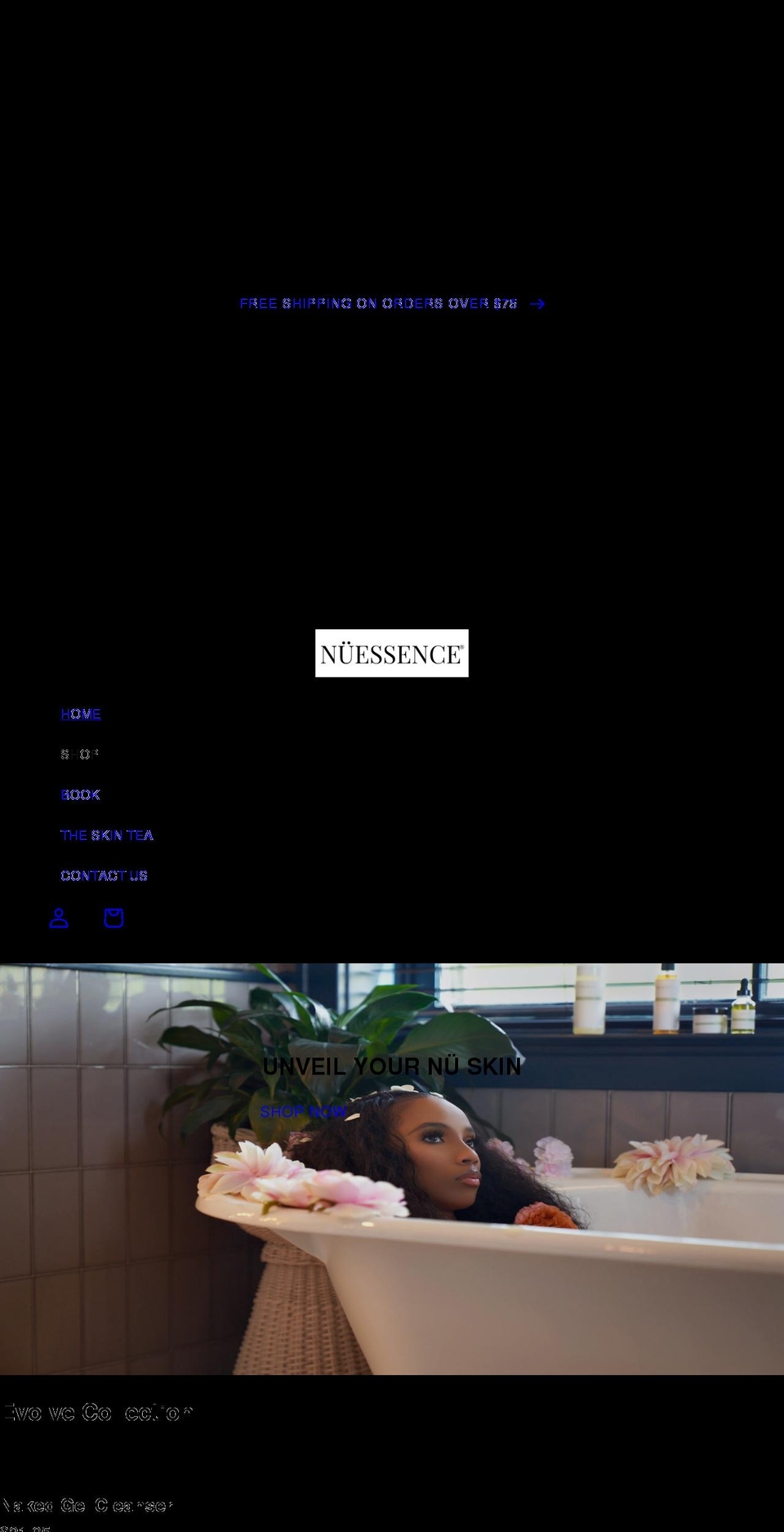 shopnuessence.com shopify website screenshot