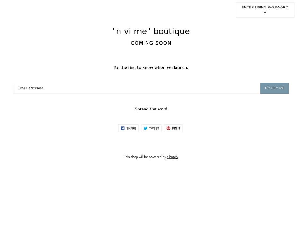 shopnvime.com — Shopify storefront screenshot