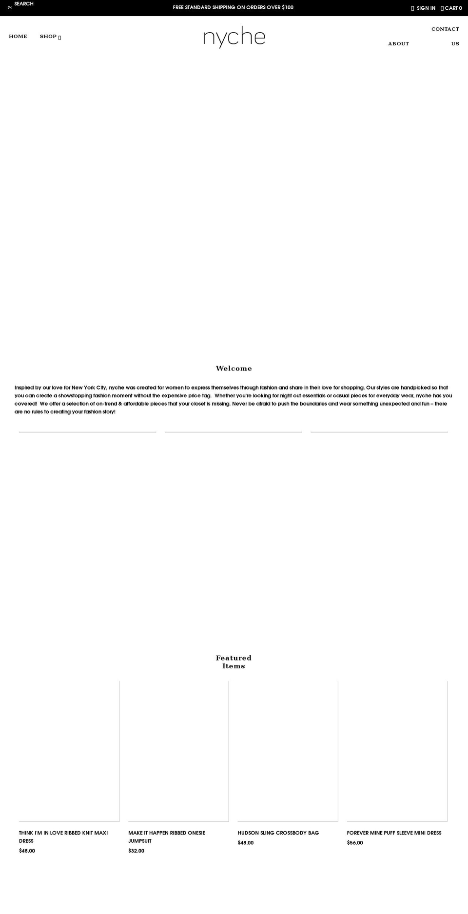 shopnyche.com shopify website screenshot