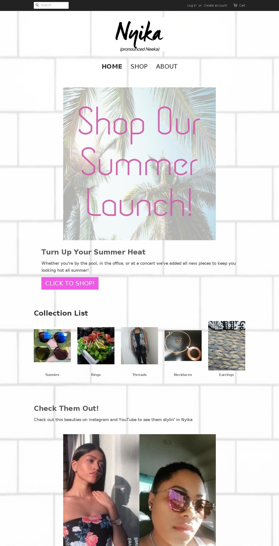 shopnyika.com — Shopify storefront screenshot