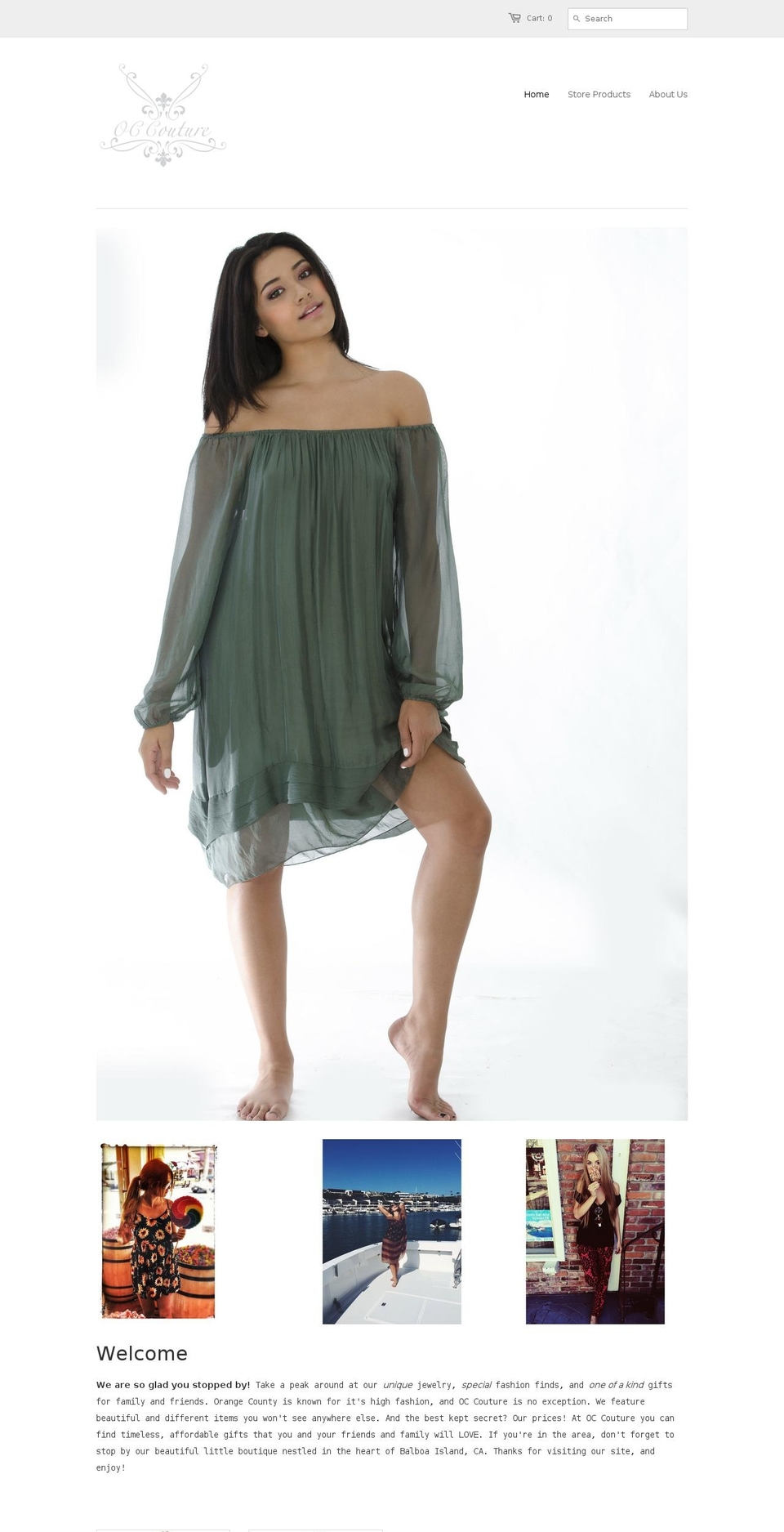 shopoccouture.com shopify website screenshot