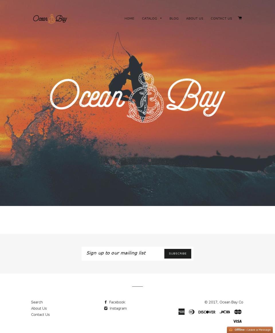 shopoceanbay.com shopify website screenshot