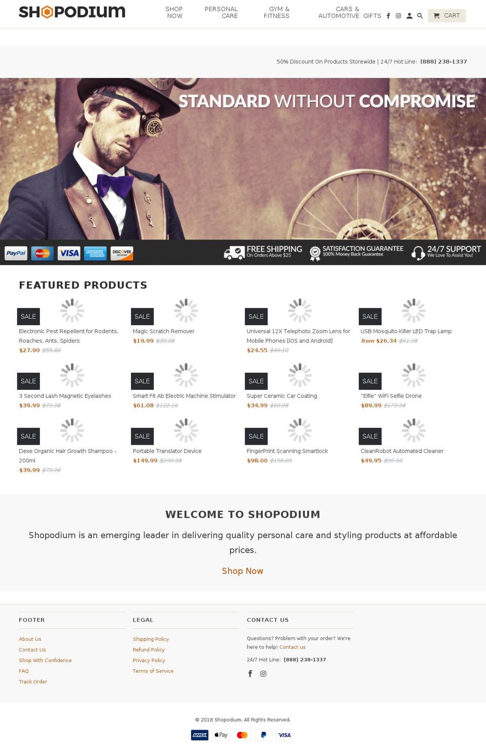 shopodium.com — Shopify storefront screenshot