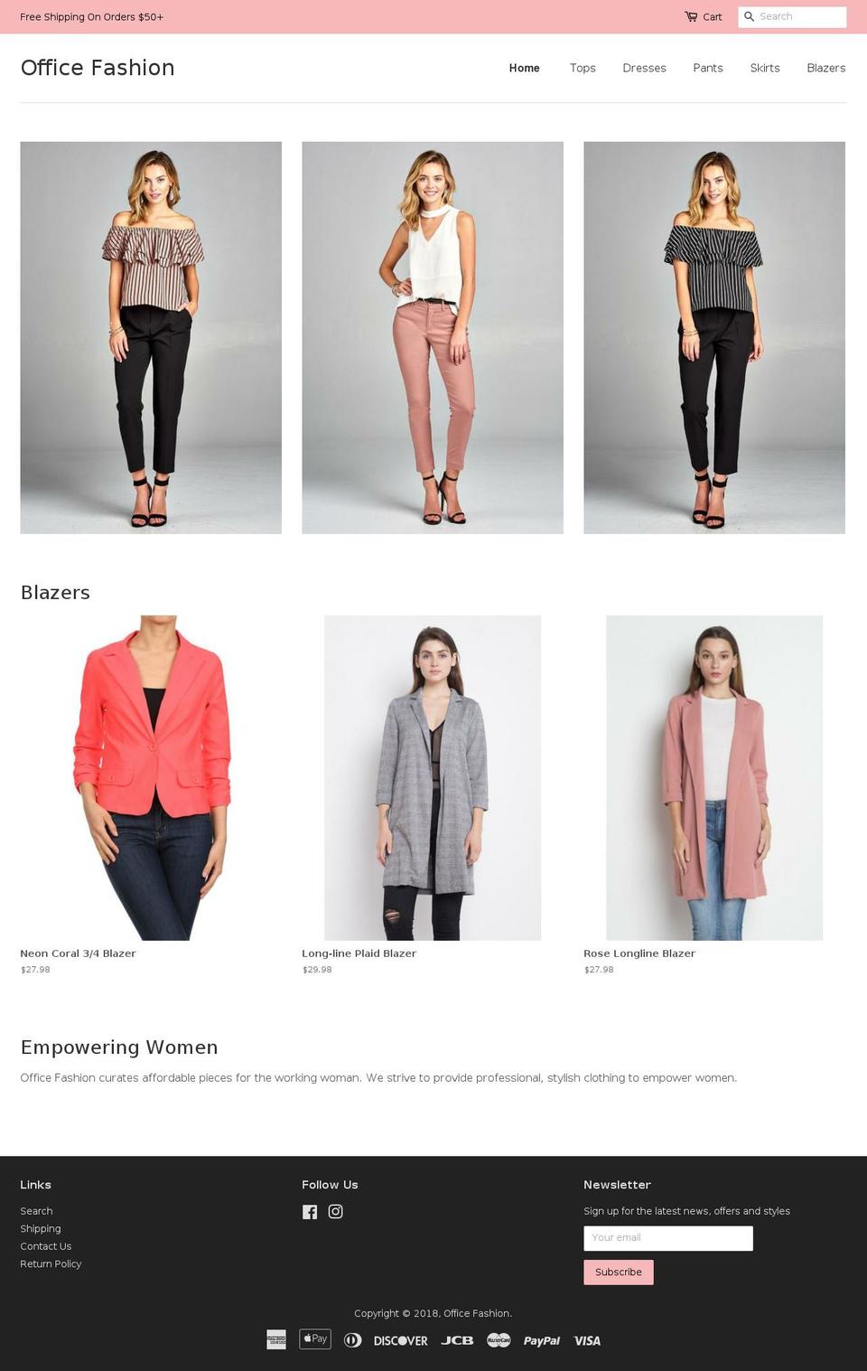 shopofficefashion.com — Shopify storefront screenshot