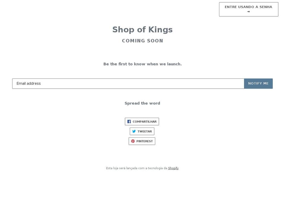 shopofkings.com shopify website screenshot