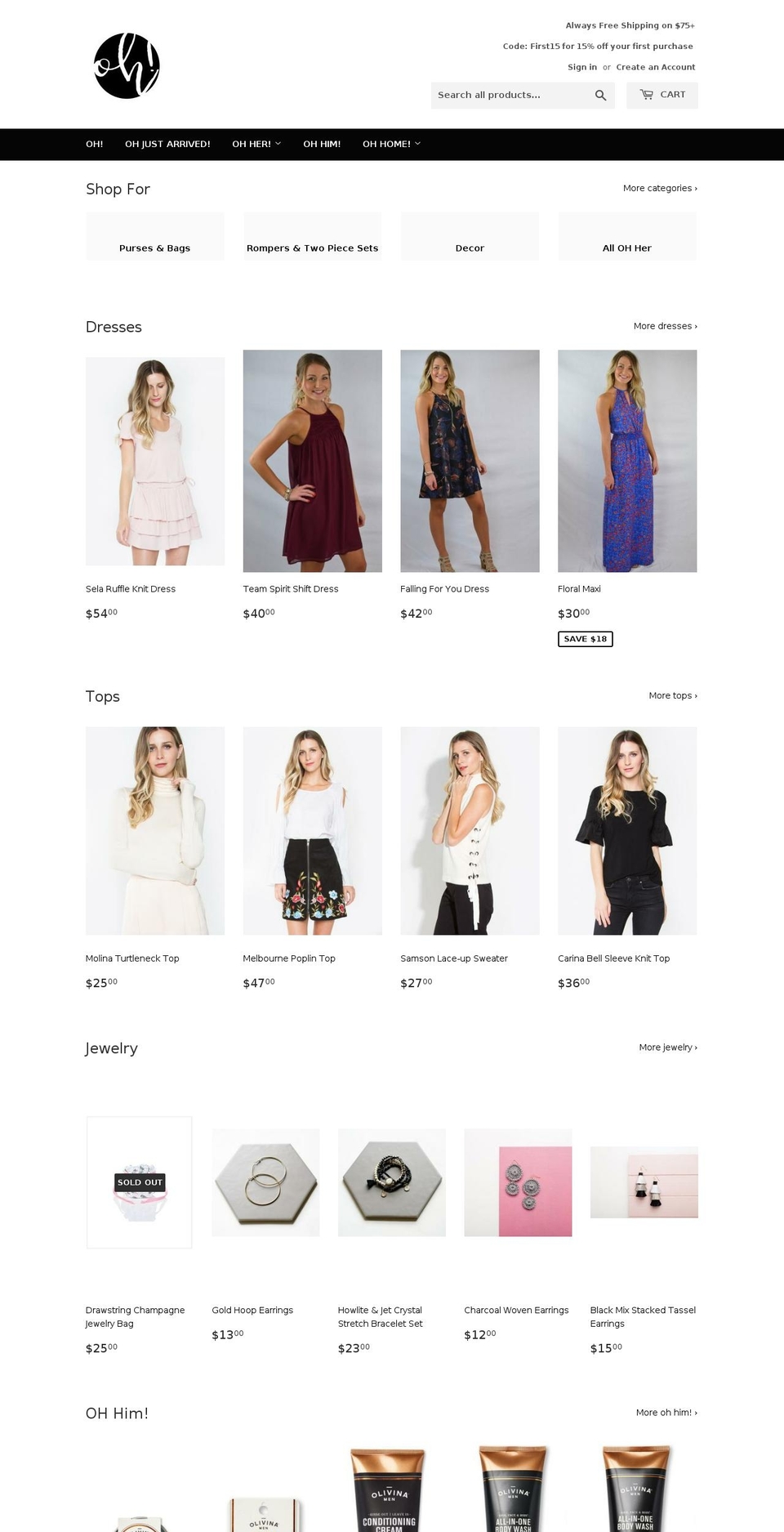 shopohheck.com — Shopify storefront screenshot
