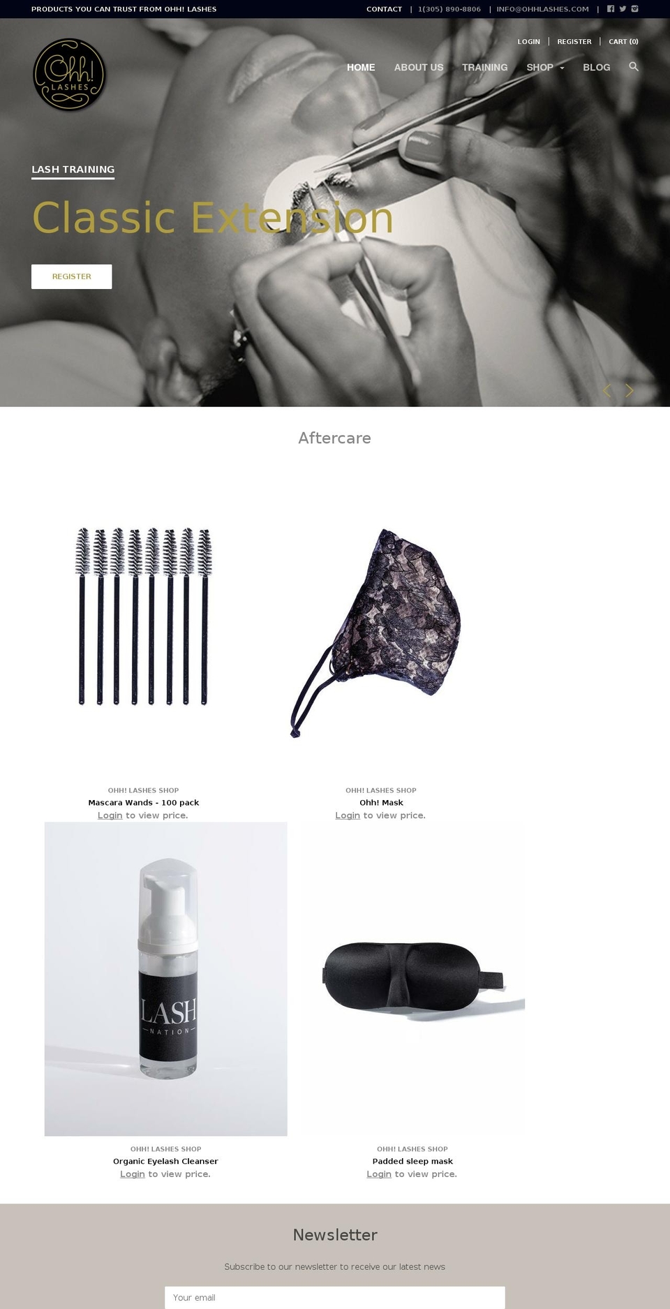 shopohhlashes.com shopify website screenshot