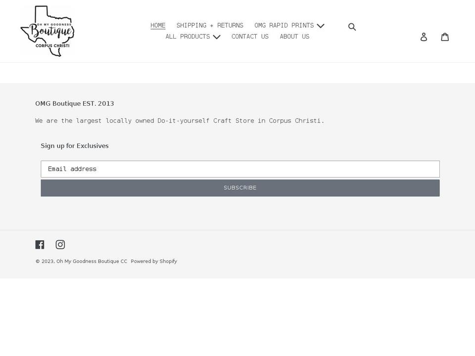 shopohmygoodness.com shopify website screenshot