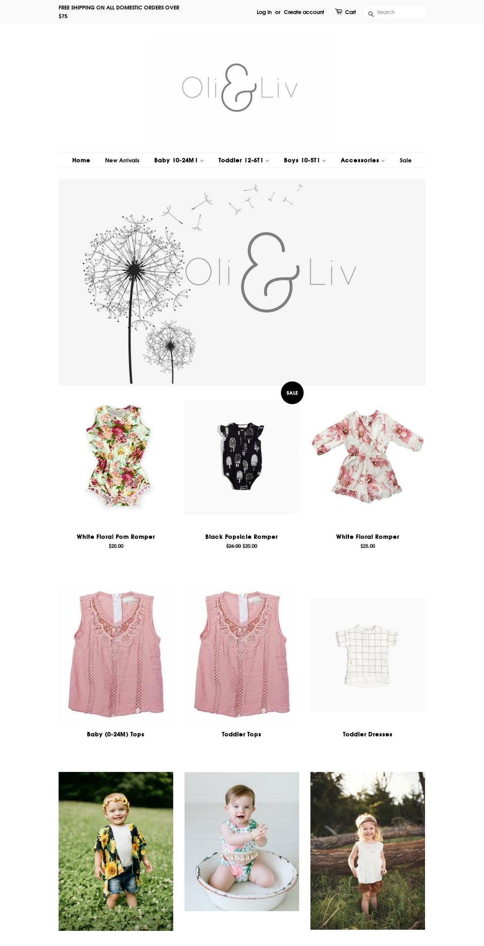 shopoliandliv.com — Shopify storefront screenshot
