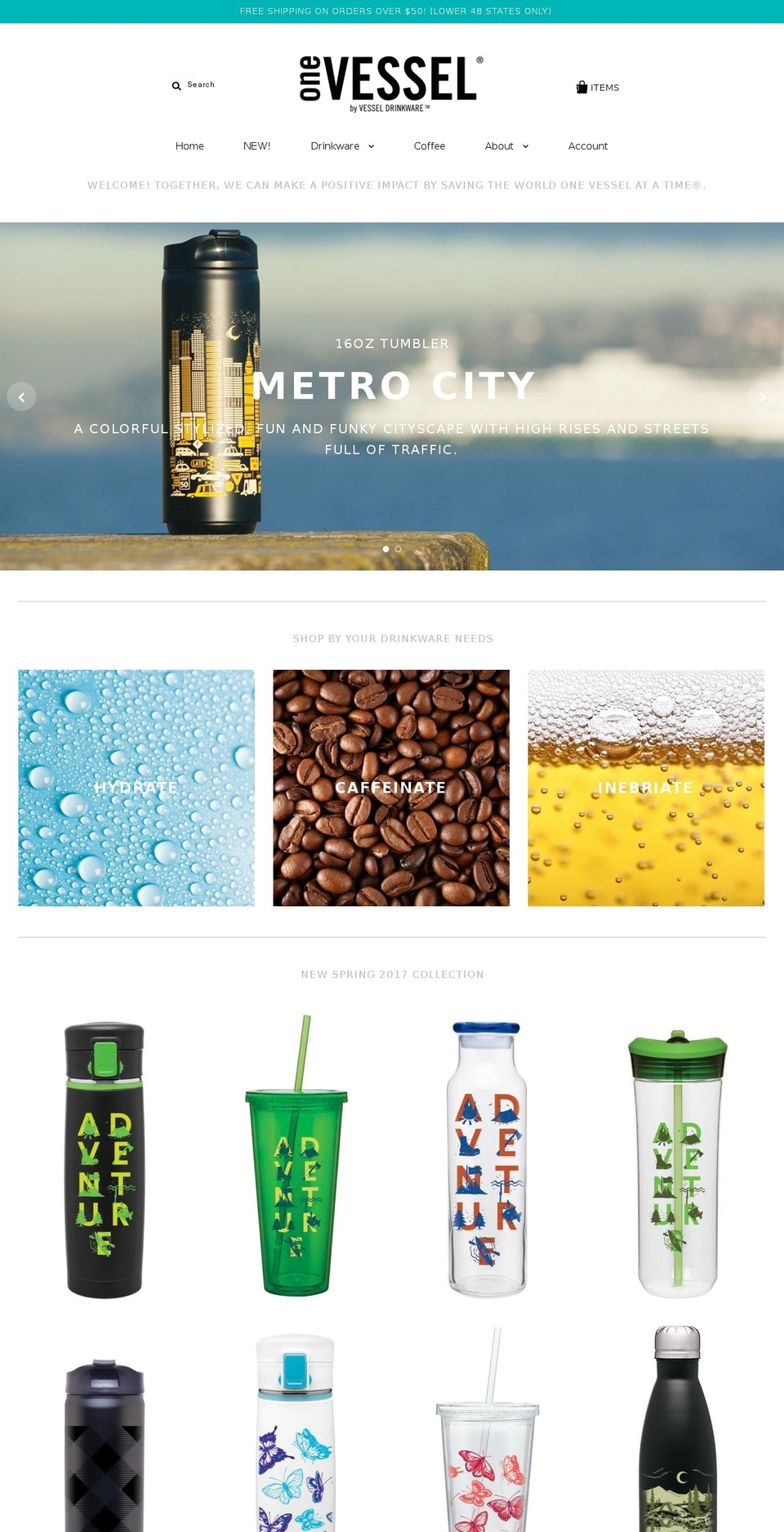 shoponevessel.com shopify website screenshot