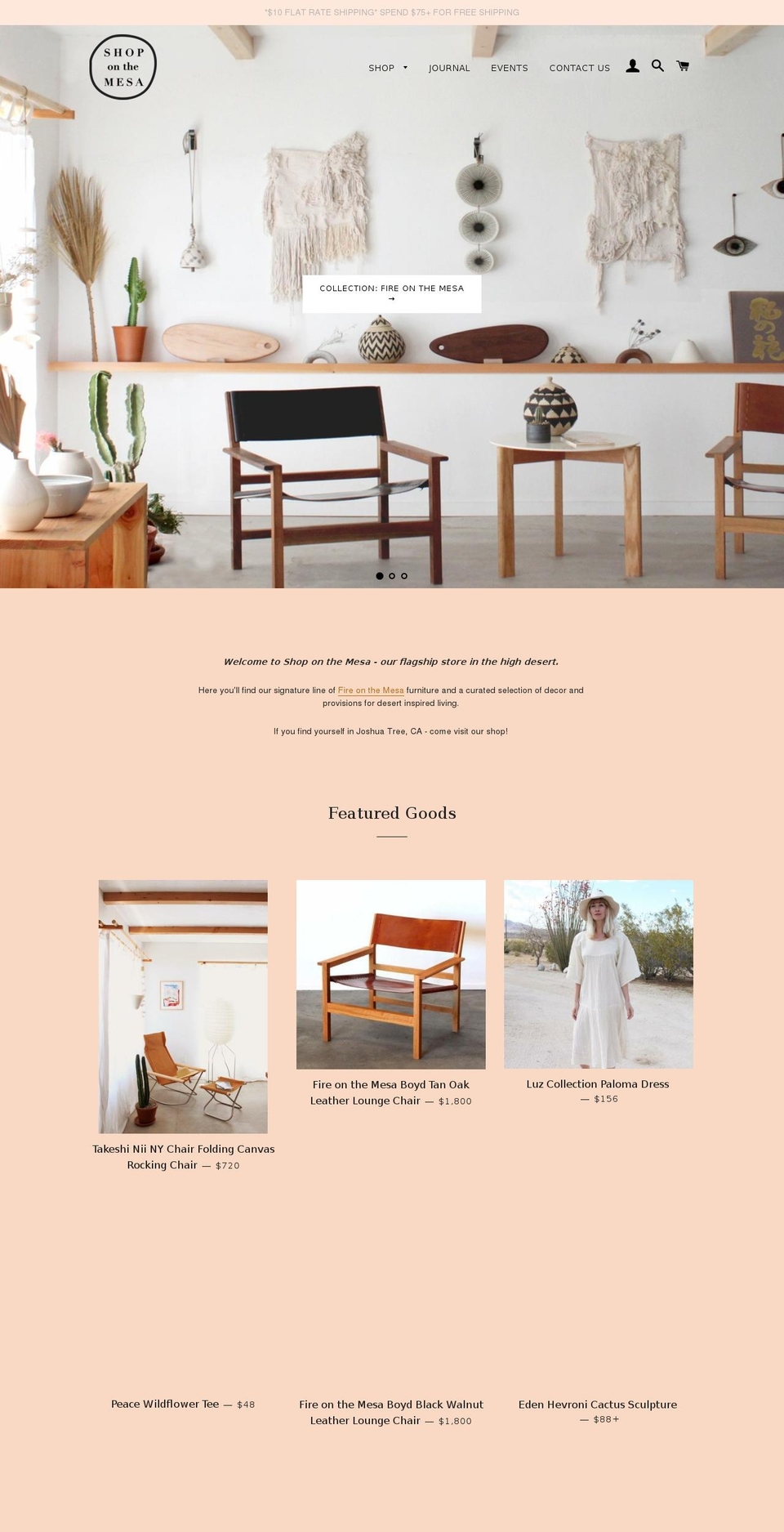 shoponthemesa.com — Shopify storefront screenshot