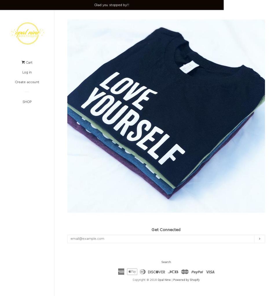 shopopalnine.com — Shopify storefront screenshot