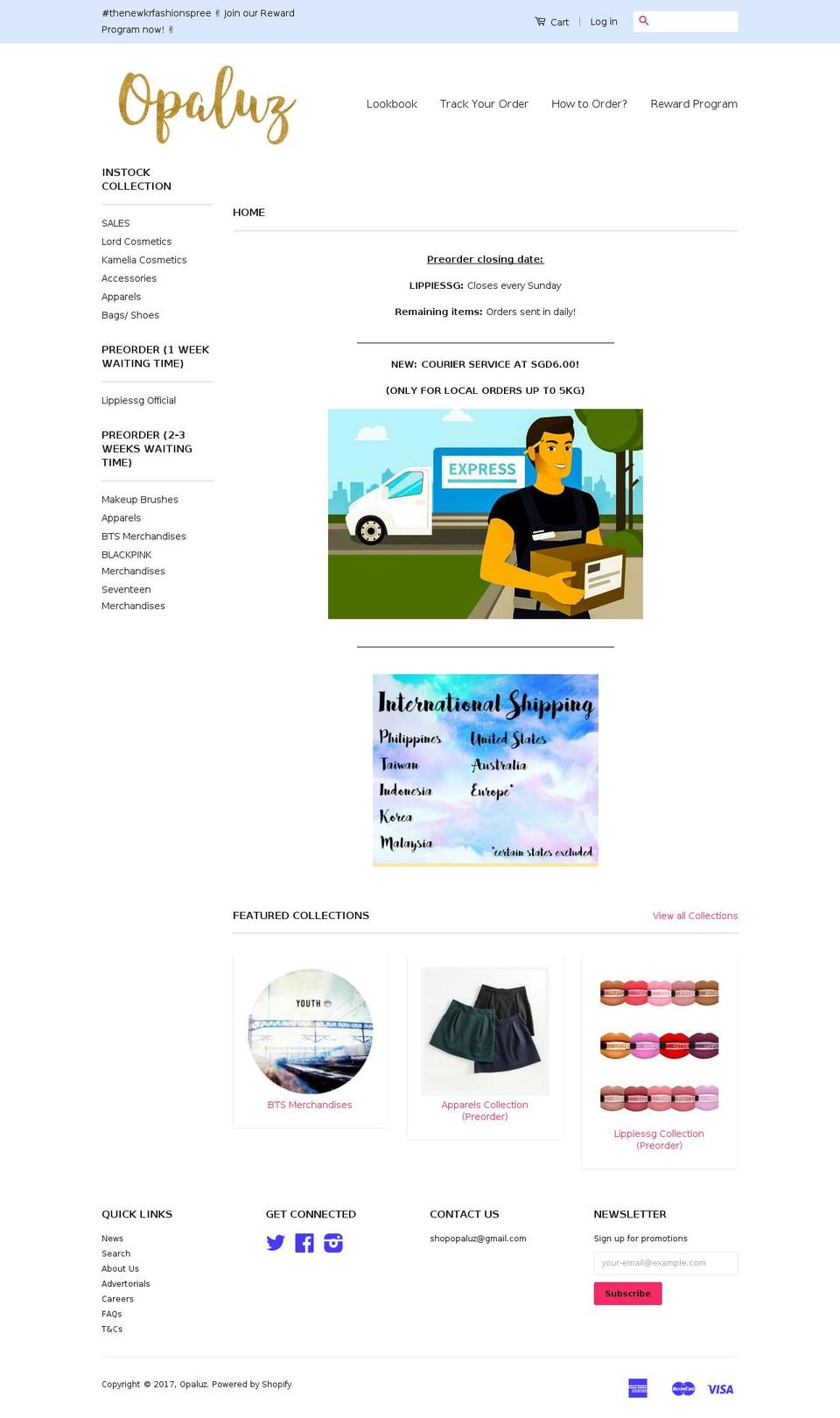 shopopaluz.com shopify website screenshot